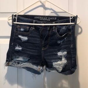 Super comfy dark jean shorts